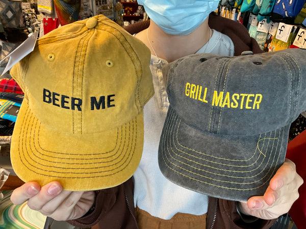 Grill Master & Beer Me Baseball Caps - Jilly's Socks 'n Such