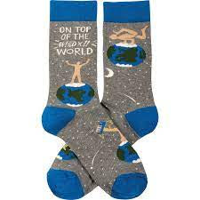 “On Top of the  #!@*!! World” Socks - One Size