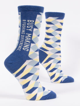 Women’s  “Busy Making A Fucking Difference” Socks