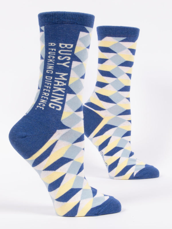 Women’s  “Busy Making A Fucking Difference” Socks - Jilly's Socks 'n Such