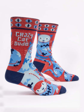 Mens “Crazy Cat Dude” Socks