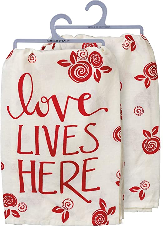 Love Lives Here Kitchen Towel - Jilly's Socks 'n Such