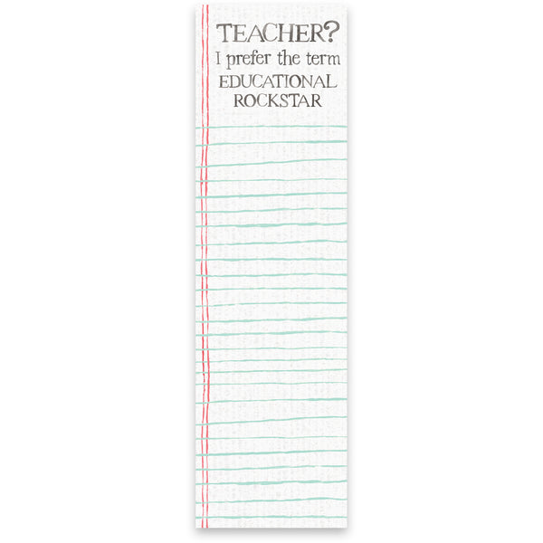 “Teacher?…Educational Rockstar” Notepad Tablet - Jilly's Socks 'n Such