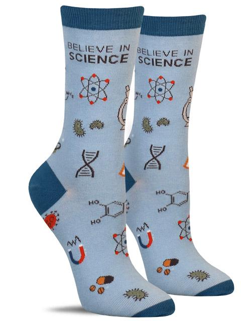 Women’s “Believe In Science” Socks - Jilly's Socks 'n Such