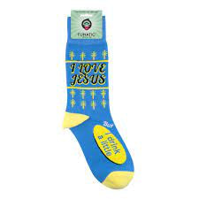 “I Love Jesus But I Drink A Little” Socks- One Size - Funatic - Jilly's Socks 'n Such