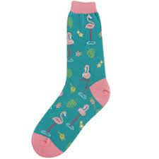 Mens Tropical Flamingo Socks
