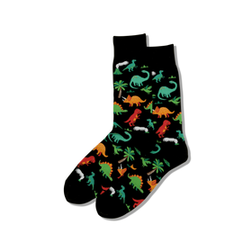 Men’s Black Dinosaur Socks