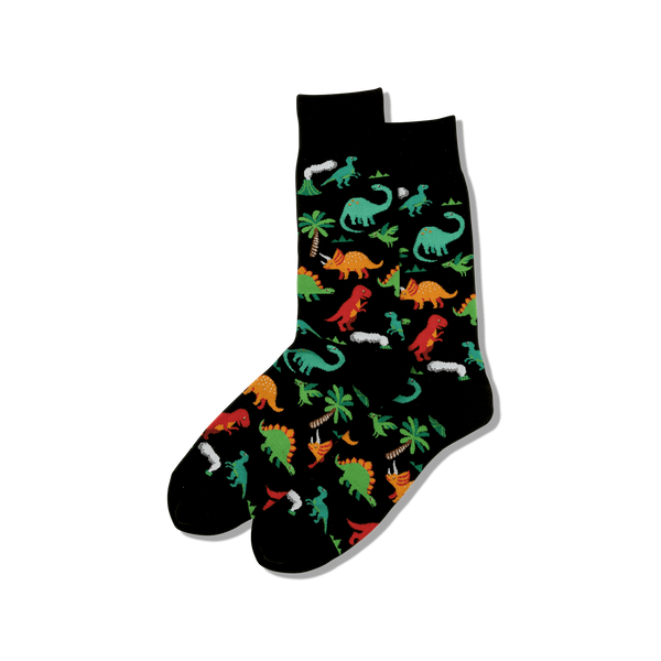 Men’s Black Dinosaur Socks - Jilly's Socks 'n Such