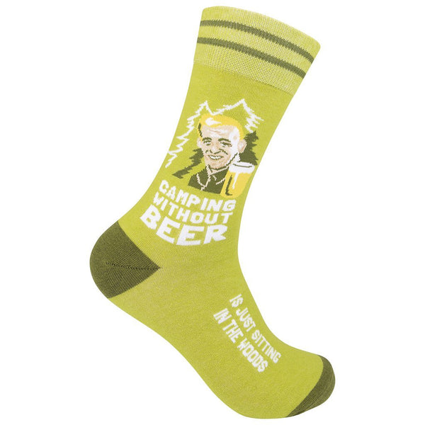 “Camping Without Beer Is Just Sitting In The Woods” Socks One Size - Jilly's Socks 'n Such
