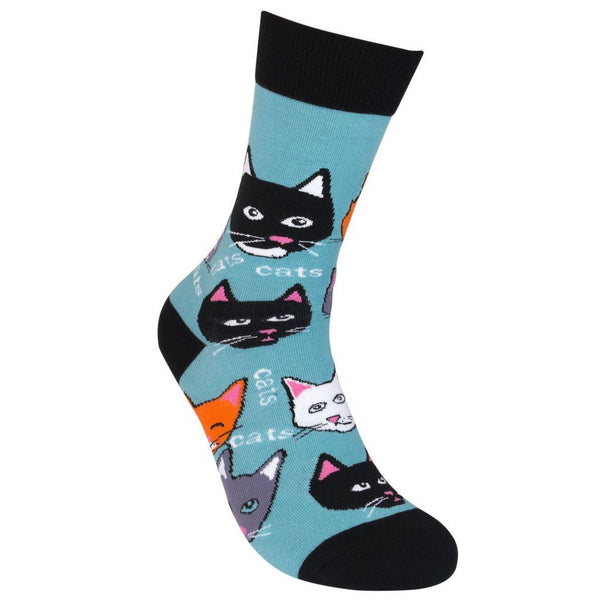 “Cats Cats” Socks - One Size - Jilly's Socks 'n Such