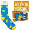 “You Are My Sunshine” - Box Sign and Sock Set - Jilly's Socks 'n Such
