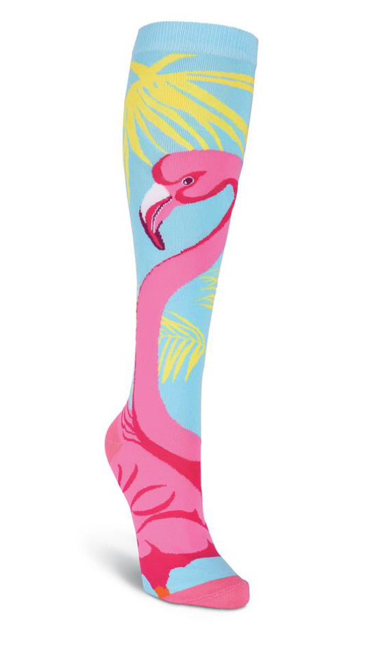 Women’s Flamingo Knee Highs Socks - Jilly's Socks 'n Such