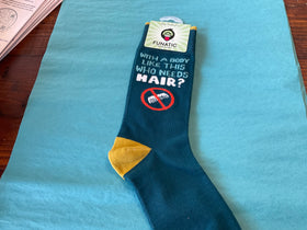“With a body like this who needs hair?” Socks - One Size