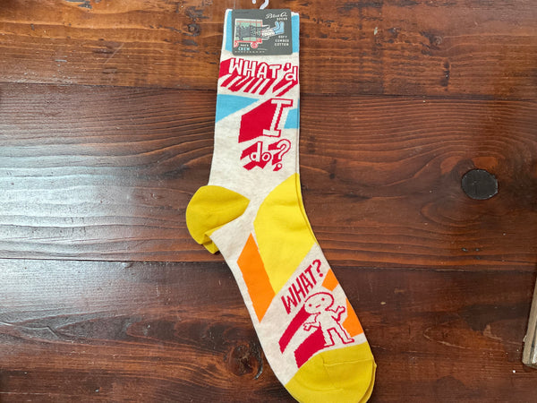 Men’s “What’d I do?” Sock - Jilly's Socks 'n Such