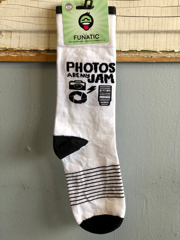 “Photos Are My Jam” Socks - One Size - Jilly's Socks 'n Such