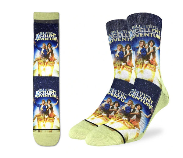 Men’s Bill and Teds Excellent Adventure Socks - Jilly's Socks 'n Such