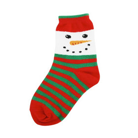 Kids Snowman Face Socks