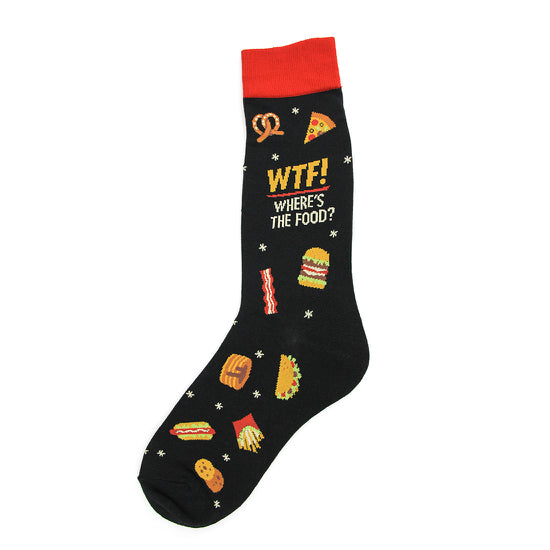 Mens WTF (Where's the food) Socks - Jilly's Socks 'n Such