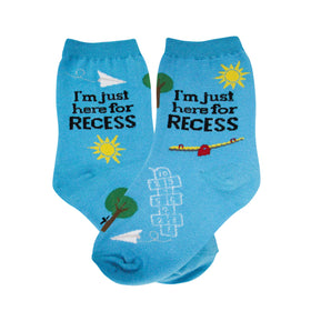 Kids-Just here for Recess Socks