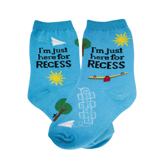 Kids-Just here for Recess Socks - Jilly's Socks 'n Such