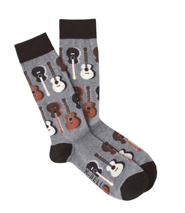 Men’s Guitar Pattern Socks - Jilly's Socks 'n Such