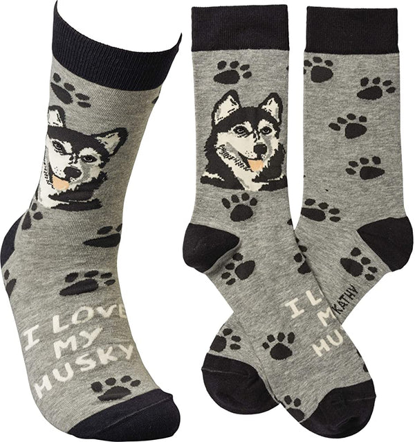 Husky dog breed sock - Jilly's Socks 'n Such