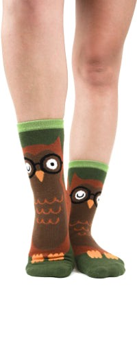 Women’s Slipper Socks - Owl - Jilly's Socks 'n Such