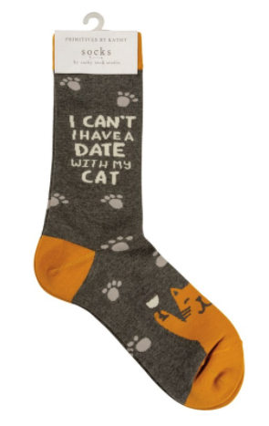 “I can’t have a date with my CAT” - Jilly's Socks 'n Such