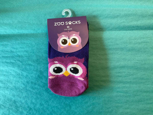 “Zoo Socks” for Toddlers - Owl - Jilly's Socks 'n Such