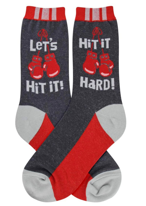 Women’s Boxing “Let’s Hit It” Socks - Jilly's Socks 'n Such