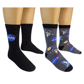 Two Pack NASA Space Socks - One Size