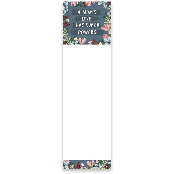 “A Mom’s Love Has Super Powers” List Notepad Tablets - Jilly's Socks 'n Such