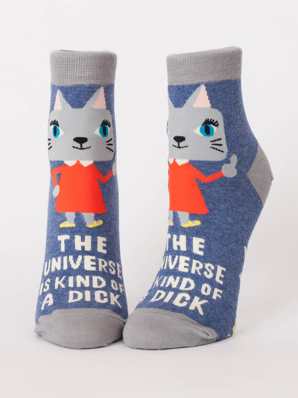 Women’s “The Universe is kind of a Dick” Ankle Sock - Jilly's Socks 'n Such