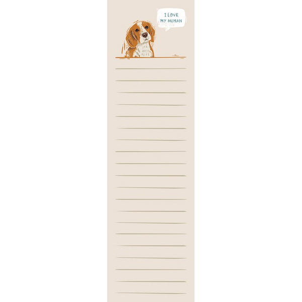 Beagle “I Love My Human” List Notepad Tablet - Jilly's Socks 'n Such