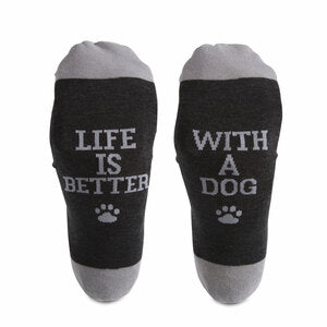 Unisex “Life is Better With a Dog” Dog People Socks - Jilly's Socks 'n Such
