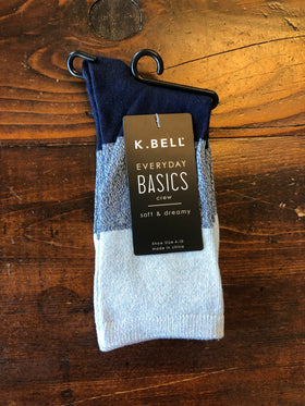 Women’s Navy Blue Stripe Super Soft Socks