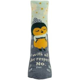 Women’s Ankle “With all due respect, No” Socks - Jilly's Socks 'n Such