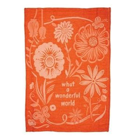 What a Wonderful World Kitchen Towel - Orange