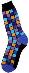 Men’s Mosaic Purple Socks - Jilly's Socks 'n Such