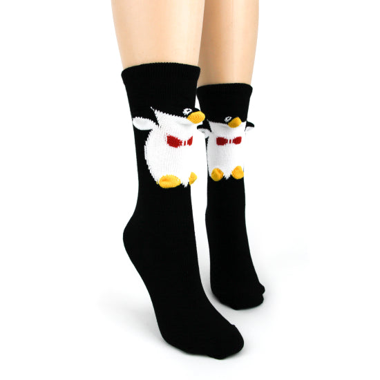 Women’s 3D Penguin Socks - Jilly's Socks 'n Such