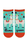 Women’s Ankle Llama Queen Socks - Jilly's Socks 'n Such