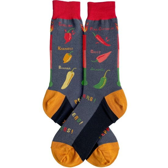 Men’s “Hottest Peppers” Socks - Jilly's Socks 'n Such