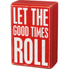 “Let the Good Times Roll” - Box Sign and Sock Set - Jilly's Socks 'n Such