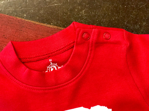 Kids - Red Nebraska “Made Local.” Short Sleeve Tee Shirt - Jilly's Socks 'n Such