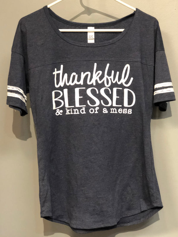 Women’s Thankful Blessed T-Shirt - Jilly's Socks 'n Such