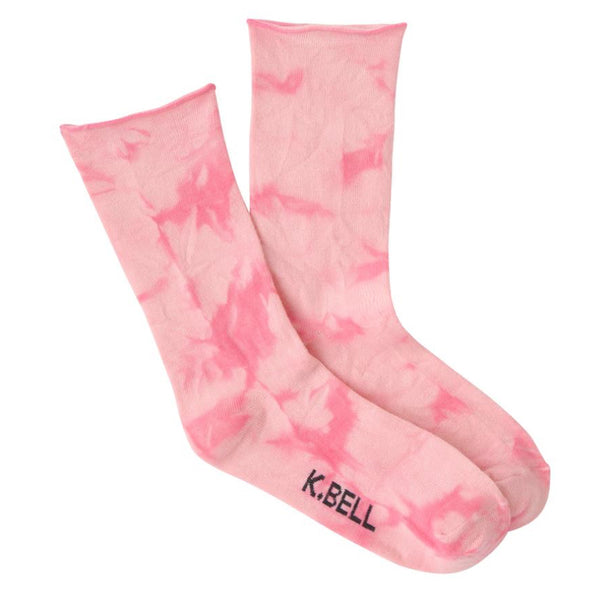 Women’s Tie Dye Rollup Socks - Blue or Pink - Jilly's Socks 'n Such