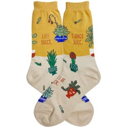 Women’s “Life Succs” Succulents Socks