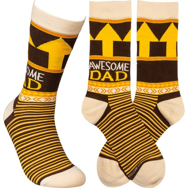 “Awesome Dad” Socks - One Size - Jilly's Socks 'n Such