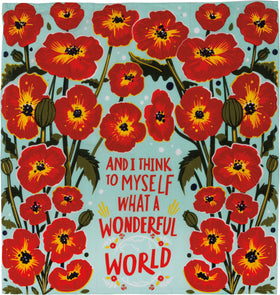 What a Wonderful World Kitchen Towel - Blue