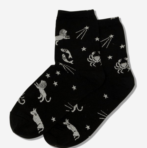 Women’s Black Horoscope Socks - Jilly's Socks 'n Such